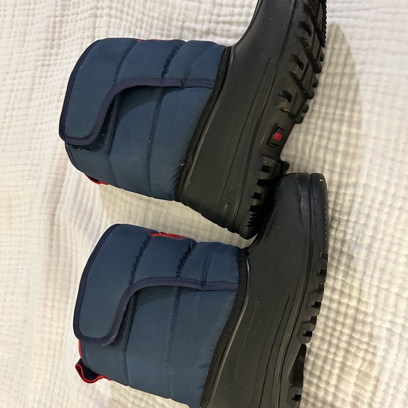 Polo RALPH LAUREN Snow boots US size 2 BOYS Navy, red lining, black rubber soles - Picture 2 of 13
